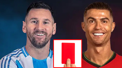 Ronaldo nhận 13 thẻ đỏ, Messi bao lần bị đuổi khỏi sân?