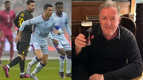 Piers Morgan tung video về Messi để bênh Ronaldo sau thẻ đỏ